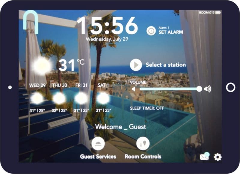 Napatouch Smart Controls on a Tablet